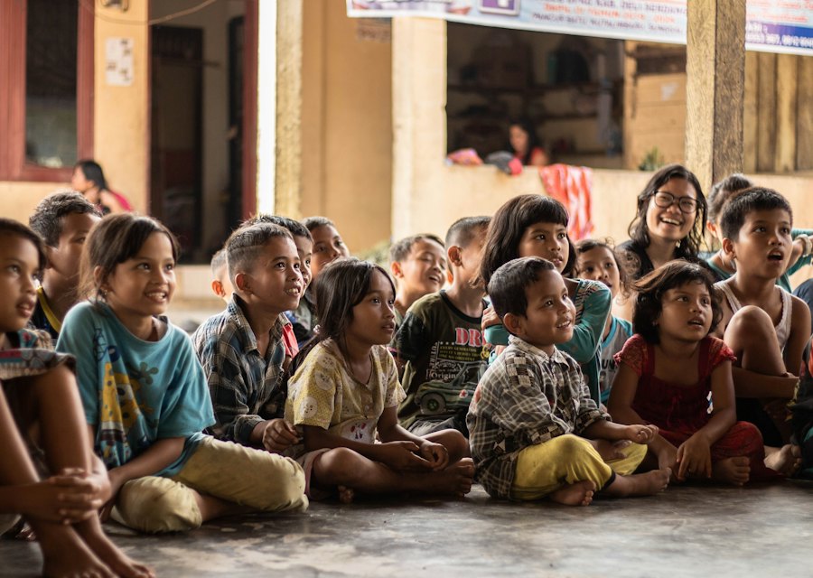 Children learning in a classroom